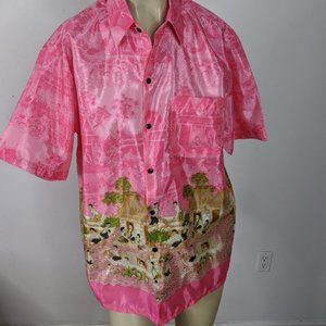 Vintage Thai Silk short sleeve shirt